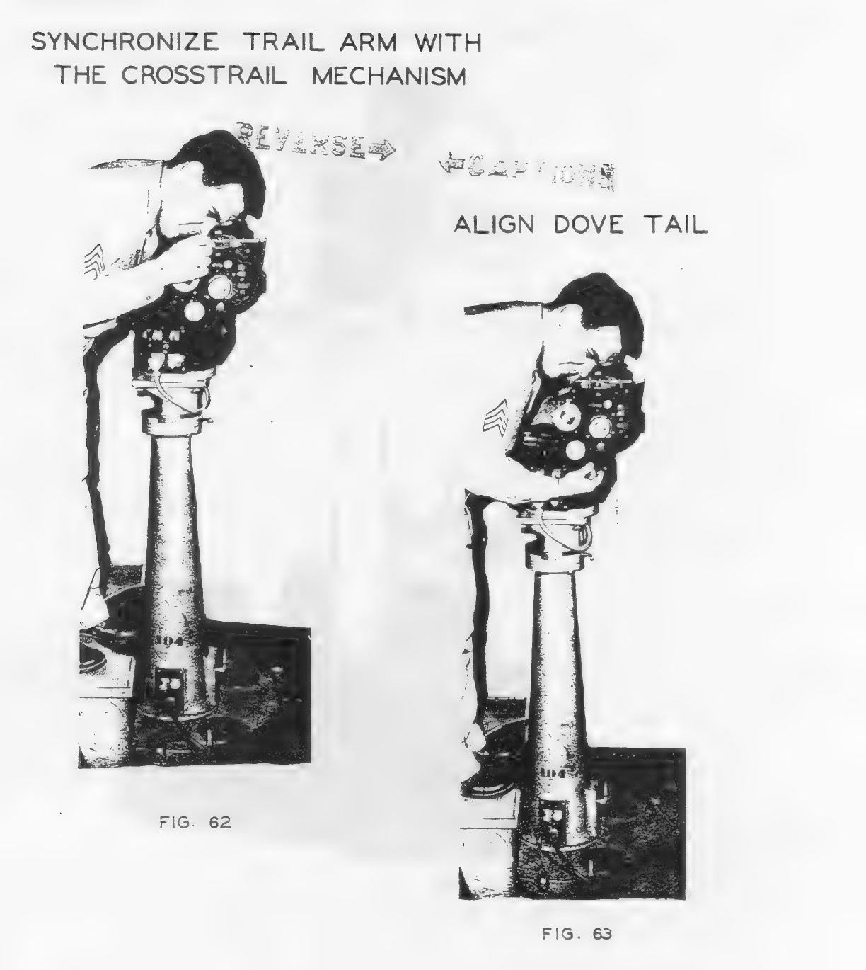 Synchronize trail arm; source illustration on printed page 184