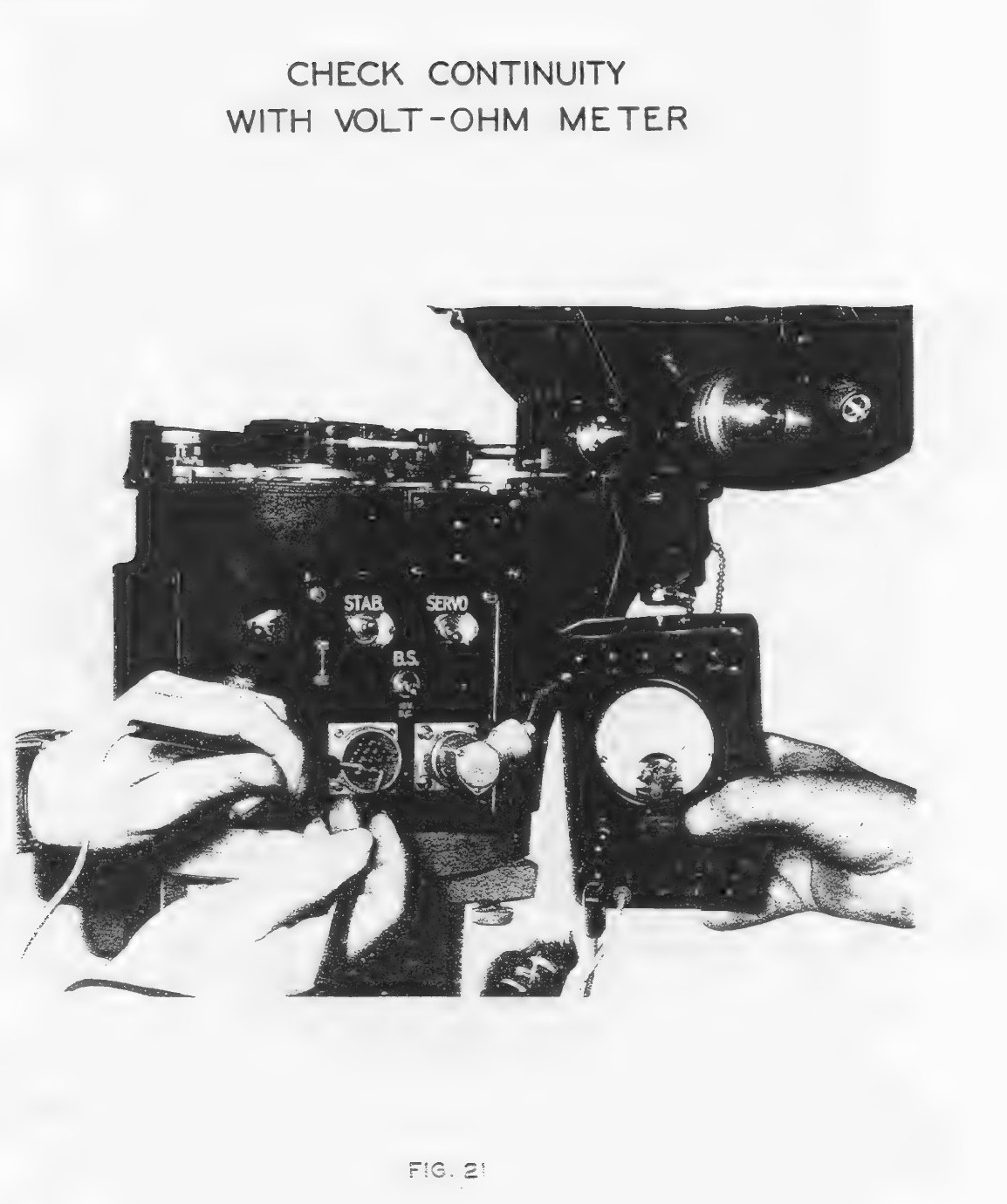 Electrical continuity checks; source figure or chart from Norden Bombsight manual leaf 62