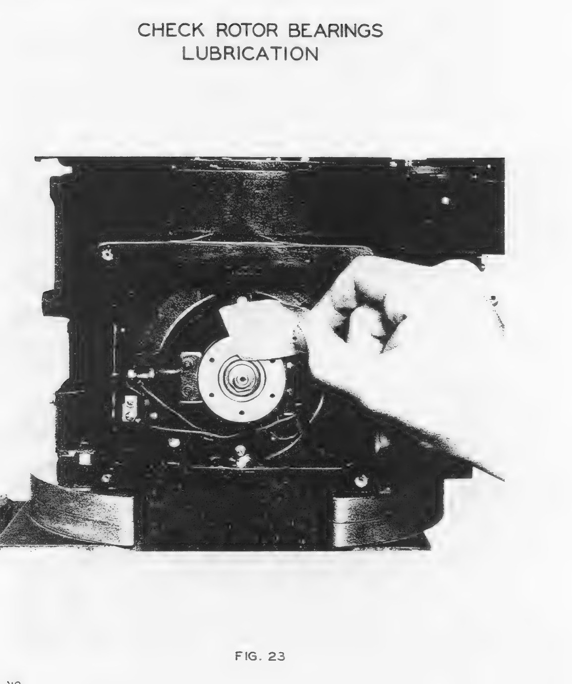 Rotor bearing lubrication; source figure or chart from Norden Bombsight manual leaf 66